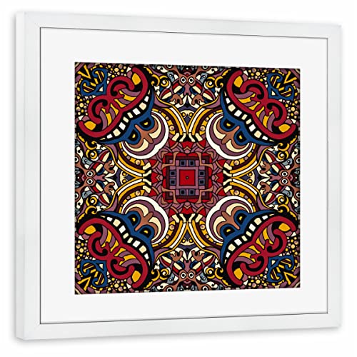 artboxONE Poster mit Rahmen weiß 20x20 cm Tibet rotbraun von Monique Kohnen - gerahmtes Poster artboxONE Poster mit Rahmen weiß 20x20 cm Tibet rotbraun von Monique Kohnen - gerahmtes Poster von artboxONE