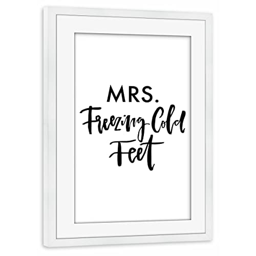 artboxONE Poster mit Rahmen weiß 45x30 cm Mrs. Freezing Cold Feet von Planeta444 - gerahmtes Poster artboxONE Poster mit Rahmen weiß 45x30 cm Mrs. Freezing Cold Feet von Planeta444 - gerahmtes Poster von artboxONE