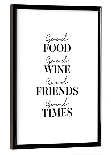 artboxONE Poster mit schwarzem Kunststoffrahmen 30x20 cm Inspirational Quote Print von Kristina Tokar von artboxONE