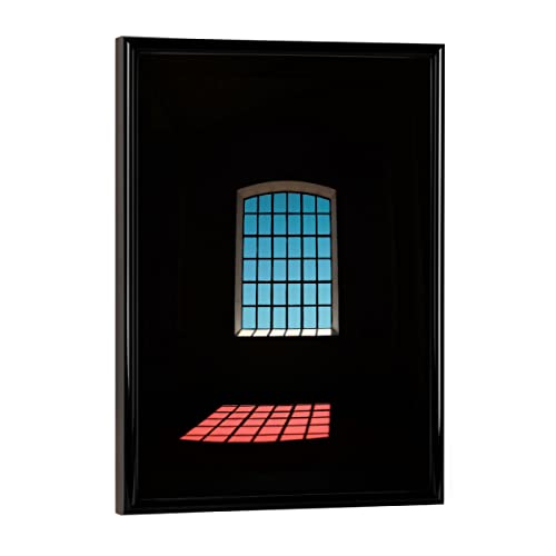 artboxONE Poster mit schwarzem Rahmen 18x13 cm Architektur In Jail - Bild Fenster gefängnis sprossenfenster von artboxONE
