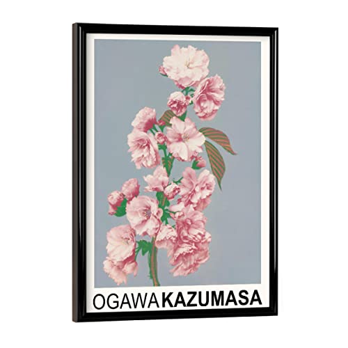 artboxONE Poster mit schwarzem Rahmen 18x13 cm Natur Kirschblüte - Ogawa Kazumasa - Bild Blume Blume Blumen von artboxONE