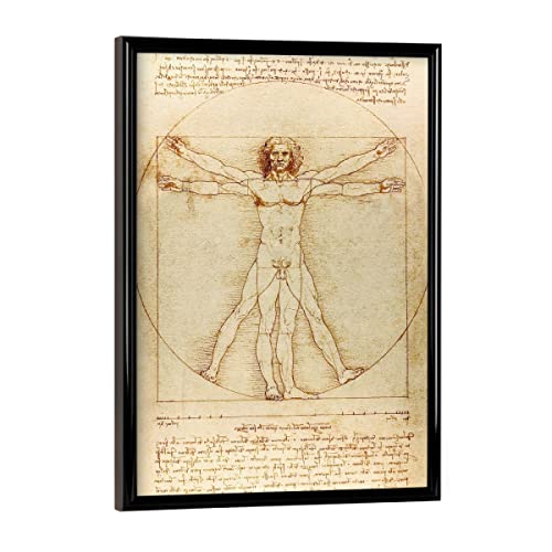 artboxONE Poster mit schwarzem Rahmen 18x13 cm Natur Vitruvianischer Mensch - Bild vitruvianischer Mensch von artboxONE