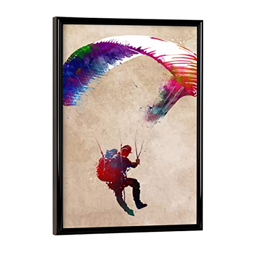 artboxONE Poster mit schwarzem Rahmen 18x13 cm Sport Fallschirmjägersportart B - Bild fallschirmjäger von artboxONE