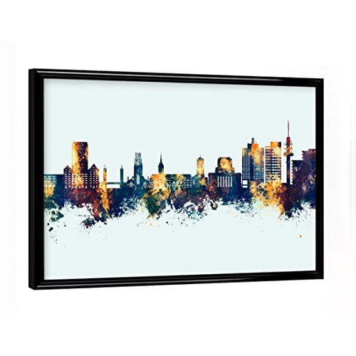 artboxONE Poster mit schwarzem Rahmen 18x13 cm Städte Duisburg Germany Skyline Winter - Bild Duisburg City Cityscape von artboxONE