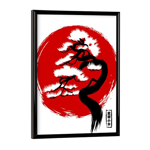 artboxONE Poster mit schwarzem Rahmen 18x13 cm Städte Japan Bonsai - Bild Bonsai Bonsai Japan von artboxONE