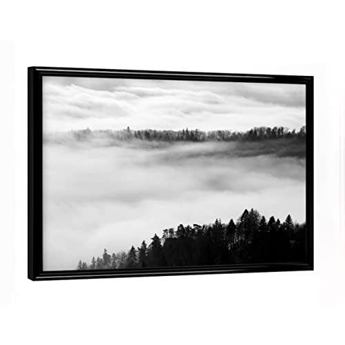 artboxONE Poster mit schwarzem Rahmen 18x13 cm Wald & Bäume Natur Fog 02" - Bild Nebel Nebel Traum von artboxONE