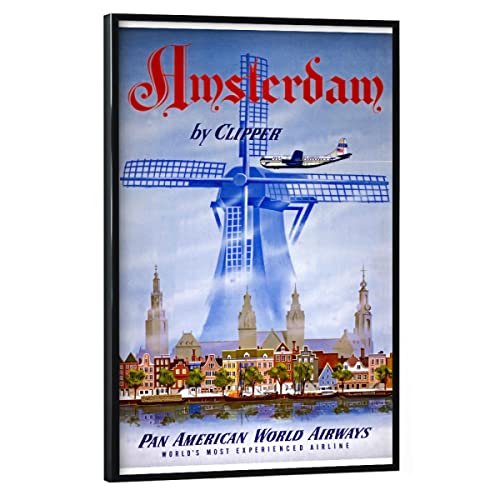 artboxONE Poster mit schwarzem Rahmen 30x20 cm Amsterdam Reise Amsterdam Art Netherlands Travel Poster Print artboxONE Poster mit schwarzem Rahmen 30x20 cm Amsterdam Reise Amsterdam Art Netherlands Travel Poster Print von artboxONE