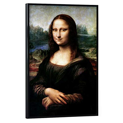 artboxONE Poster mit schwarzem Rahmen 30x20 cm Kunst Natur Mona Lisa (La Gioconda) - Bild Leonardo da Vinci von artboxONE