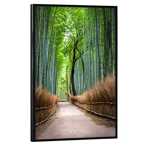 artboxONE Poster mit schwarzem Rahmen 30x20 cm Natur Natur Bambuswald in Arashiyama, Japan - Bild arashiyama von artboxONE