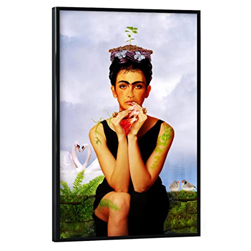 artboxONE Poster mit schwarzem Rahmen 45x30 cm Frida Kahlo Menschen Heart 2" - Bild Frida Kahlo feministin feministin von artboxONE