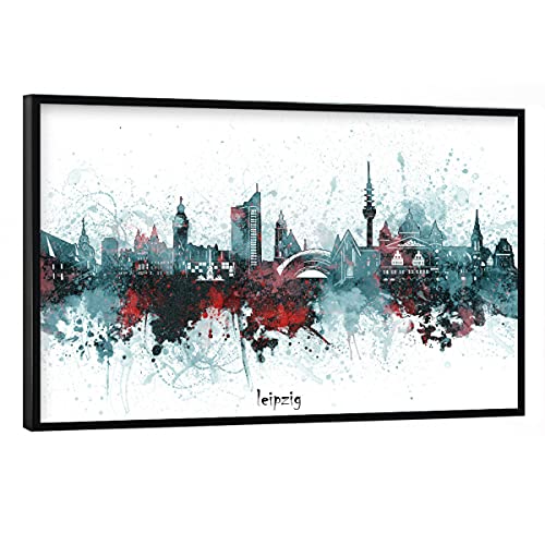 artboxONE Poster mit schwarzem Rahmen 45x30 cm Städte Leipzig Skyline Artistic Grey - Bild Leipzig Cities City artboxONE Poster mit schwarzem Rahmen 45x30 cm Städte Leipzig Skyline Artistic Grey - Bild Leipzig Cities City von artboxONE
