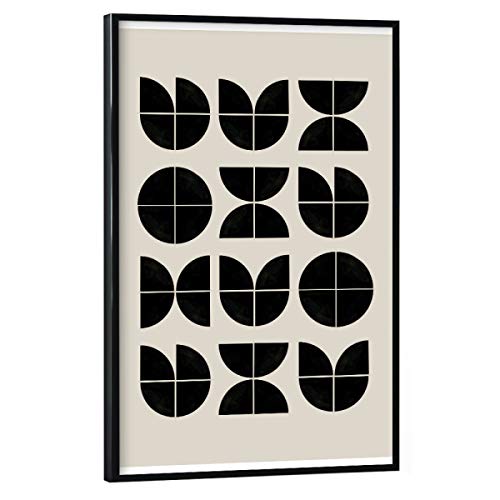 artboxONE Poster mit schwarzem Rahmen 60x40 cm Abstrakt Bauhaus Art - Bild Bauhaus Art Bauhaus von artboxONE