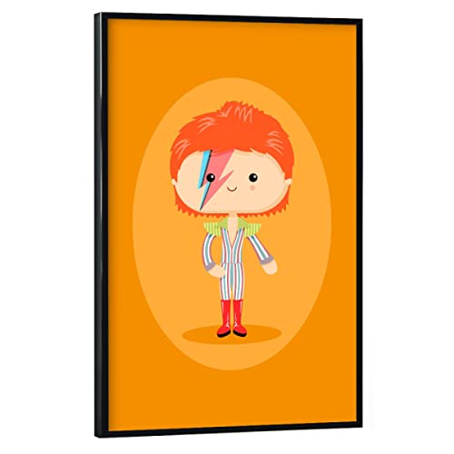 artboxONE Poster mit schwarzem Rahmen 60x40 cm Menschen Ziggy - Bild David Bowie Celebrity Costume von artboxONE