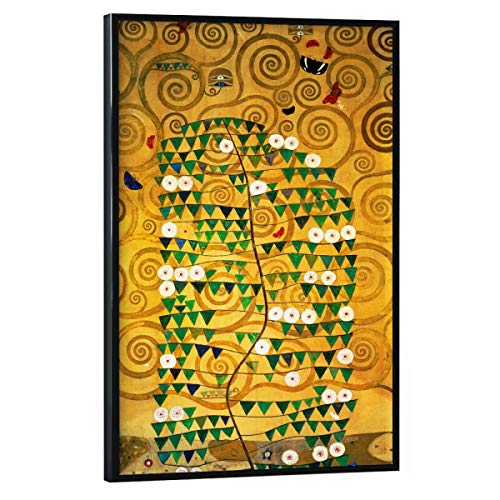 artboxONE Poster mit schwarzem Rahmen 60x40 cm Natur Der Lebensbaum von Klimt - Bild lebensbaum artboxONE Poster mit schwarzem Rahmen 60x40 cm Natur Der Lebensbaum von Klimt - Bild lebensbaum von artboxONE