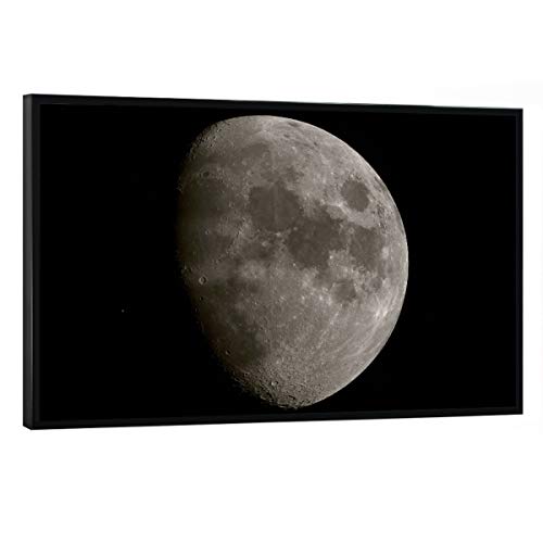 artboxONE Poster mit schwarzem Rahmen 60x40 cm Natur Mond - Bild Mond Erdmond Erdsatellit von artboxONE