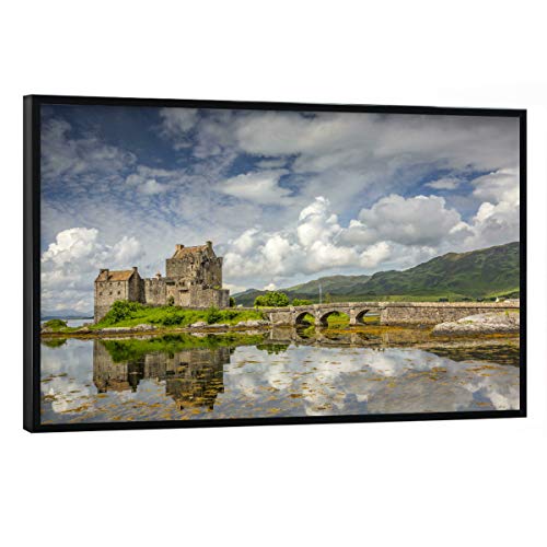 artboxONE Poster mit schwarzem Rahmen 75x50 cm Natur Eilean Donan Castle - Bild schottland dornie Highlands von artboxONE
