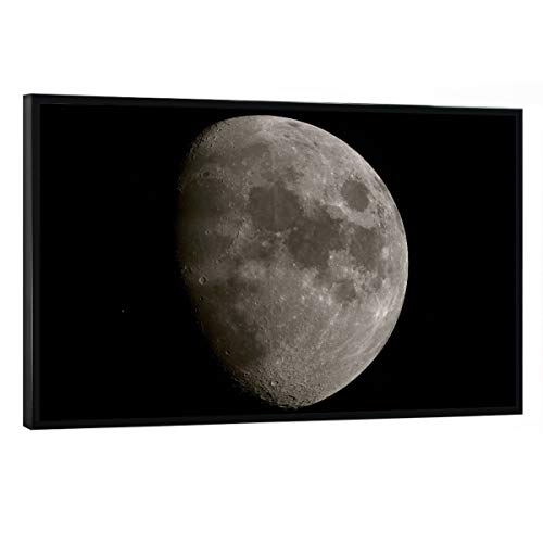 artboxONE Poster mit schwarzem Rahmen 75x50 cm Natur Mond - Bild Mond Erdmond Erdsatellit von artboxONE