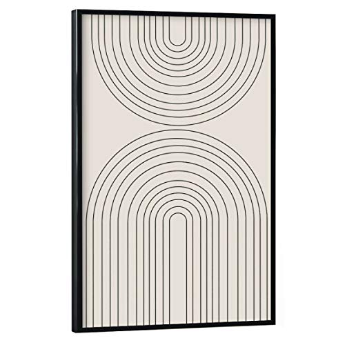 artboxONE Poster mit schwarzem Rahmen 90x60 cm Abstrakt Modern Arch Art - Bild Arch Arch Geometric Geometric von artboxONE
