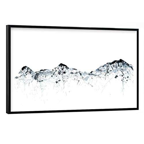 artboxONE Poster mit schwarzem Rahmen 90x60 cm Natur Mountainsplash - Bild Berg Berg Eiger von artboxONE