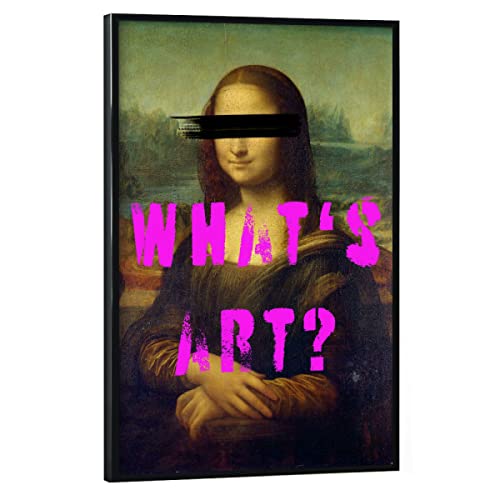 artboxONE Poster mit schwarzem Rahmen 90x60 cm Streetart Whats Art' Mona Lisa HouseofWalls - Bild Mona Lisa von artboxONE