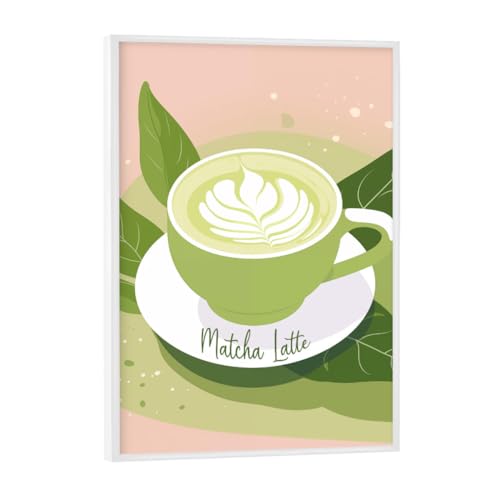 artboxONE Poster mit weiem Rahmen 18x13 cm Natur Matcha Liebe - Bild Matcha Latte Graphic Design heigetrnk artboxONE Poster mit weiem Rahmen 18x13 cm Natur Matcha Liebe - Bild Matcha Latte Graphic Design heigetrnk von artboxONE