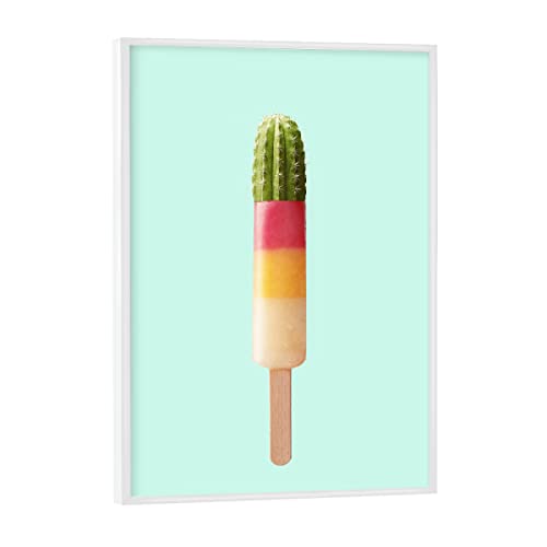 artboxONE Poster mit weißem Rahmen 18x13 cm Für Kinder Cacteen Ice Cream - Bild Kaktus EIS EIS am stiel artboxONE Poster mit weißem Rahmen 18x13 cm Für Kinder Cacteen Ice Cream - Bild Kaktus EIS EIS am stiel von artboxONE