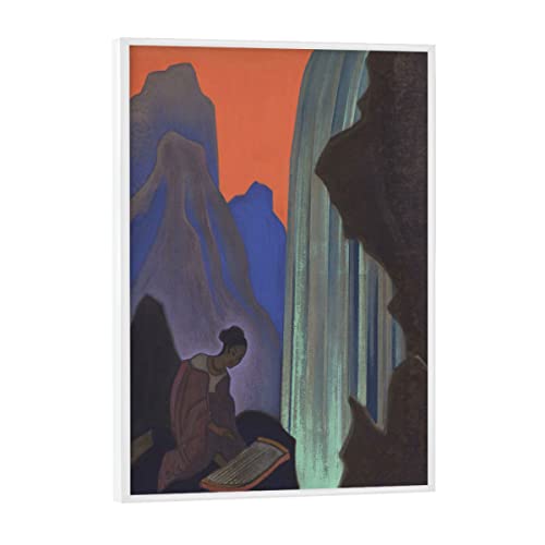 artboxONE Poster mit weißem Rahmen 18x13 cm Natur N. Roerich - Lied des Wasserfalls - Bild Nicholas roerich von artboxONE