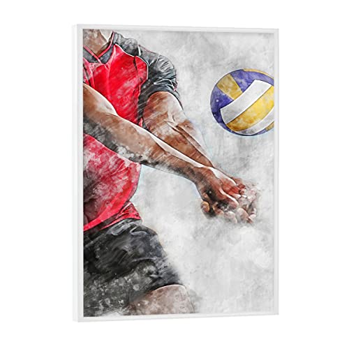 artboxONE Poster mit weißem Rahmen 18x13 cm Sport Volleyball 5 (matart) - Bild Volleyball Spieler Sport von artboxONE