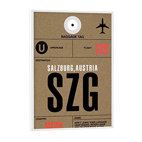 artboxONE Poster mit weißem Rahmen 18x13 cm Städte Airport Salzburg - Bild Airport Austria Flughafen von artboxONE