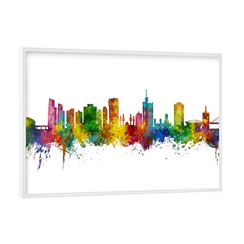artboxONE Poster mit weißem Rahmen 18x13 cm Städte Lagos Nigeria Skyline - Bild Lagos City Cityscape von artboxONE
