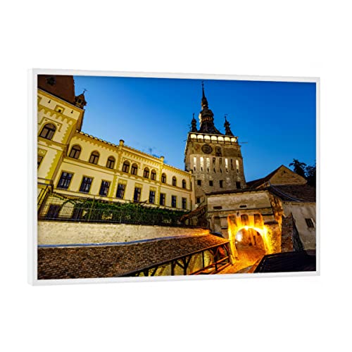 artboxONE Poster mit weißem Rahmen 18x13 cm Städte Schäßburg in Rumänien - Bild schäßburg Dracula Mittelalter von artboxONE