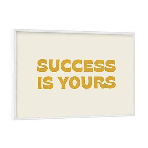 artboxONE Poster mit weißem Rahmen 18x13 cm Typografie Der Erfolg liegt bei Ihnen - Bild Motivation von artboxONE