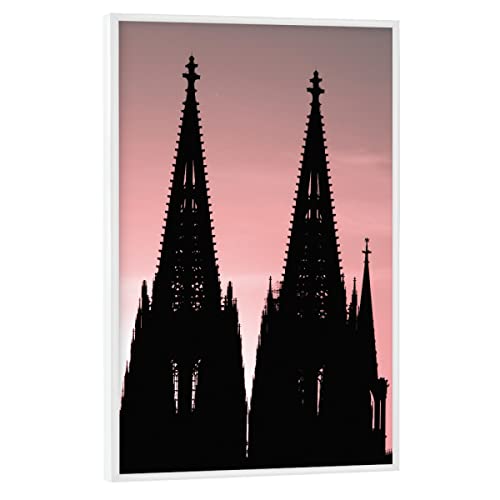 artboxONE Poster mit weißem Rahmen 45x30 cm Köln Städte KÖLNER Dom TURMSPITZEN - Bild Köln Köln Kölner Dom von artboxONE