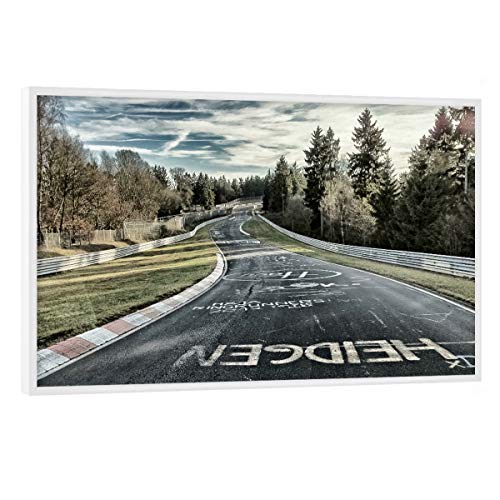 artboxONE Poster mit weißem Rahmen 45x30 cm Sport/Motorsport Fahrbahn in Kreide - Bild Nordschleife von artboxONE