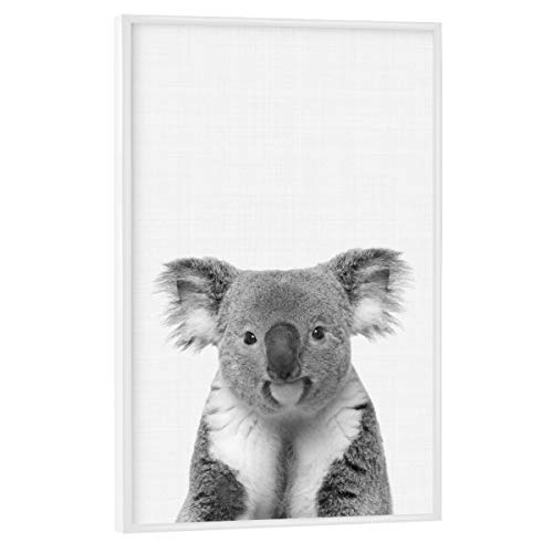 artboxONE Poster mit weißem Rahmen 45x30 cm Tiere Koala Portrait - Bild Koala Koala Portrait von artboxONE