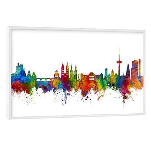 artboxONE Poster mit weißem Rahmen 60x40 cm Städte Koblenz Germany Skyline - Bild Koblenz Cityscape Germany von artboxONE