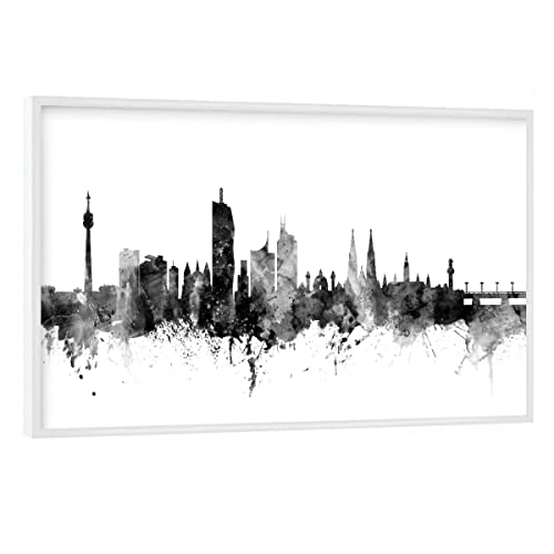 artboxONE Poster mit weißem Rahmen 75x50 cm Städte Vienna Austria Skyline - Bild Vienna Stadtkarte Vienna von artboxONE