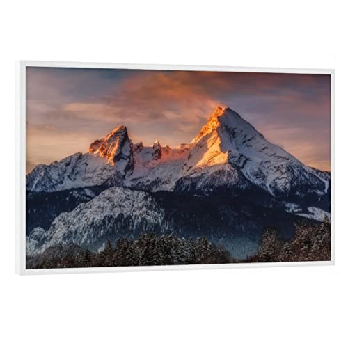 artboxONE Poster mit weißem Rahmen 90x60 cm Natur Natur Watzmann - Bild watzmann Berge Landschaft von artboxONE
