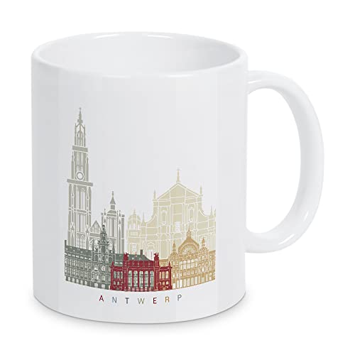 artboxONE Tasse Antwerp Skyline von Paul Rommer - Kaffeetasse Städte artboxONE Tasse Antwerp Skyline von Paul Rommer - Kaffeetasse Städte von artboxONE