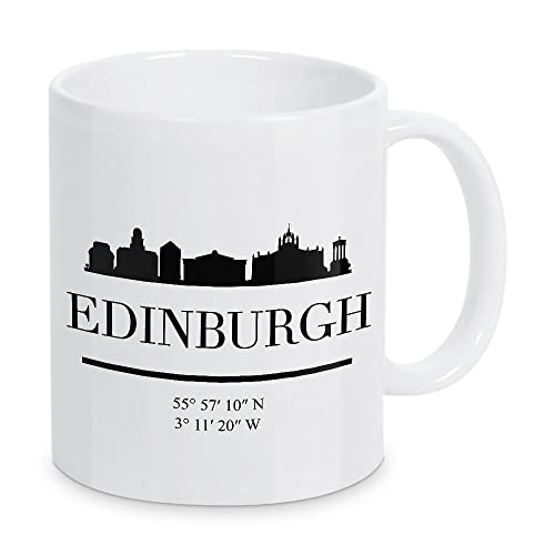 artboxONE Tasse Edinburgh Scotland Black Skyline von Emiliano Deificus - Kaffeetasse Städte von artboxONE