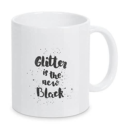 artboxONE Tasse Glitter von Gelbkariert - Kaffeetasse Typografie von artboxONE