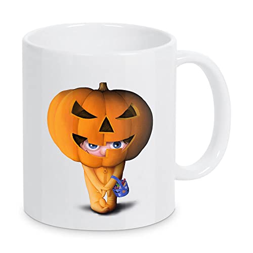 artboxONE Tasse Halloween Pumpkin mask von GiordanoAita - Kaffeetasse Comic von artboxONE