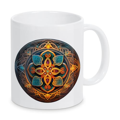 artboxONE Tasse Mandala - Keltisch - Tadhg von Ibanez Design - Kaffeetasse Natur von artboxONE