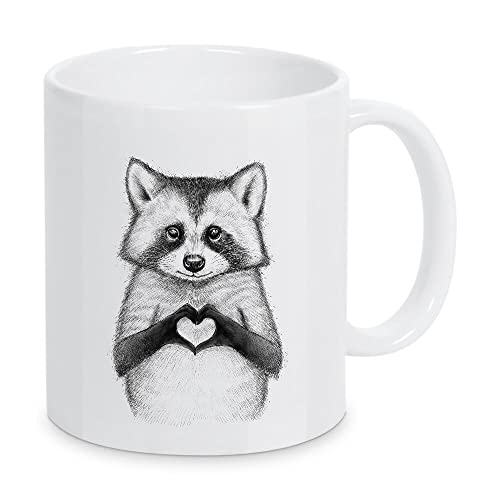 artboxONE Tasse Raccoon with Heart von Nikita Korenkov - Kaffeetasse Für Kinder artboxONE Tasse Raccoon with Heart von Nikita Korenkov - Kaffeetasse Für Kinder von artboxONE
