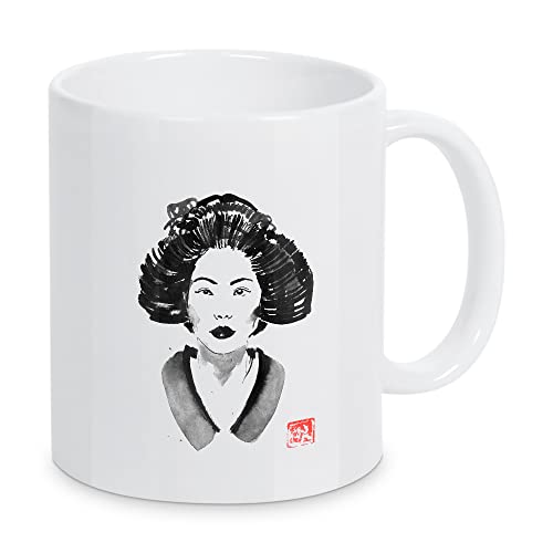 artboxONE Tasse The Geisha face von péchane - Kaffeetasse Reise/Asien von artboxONE