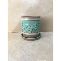 Handgefertigter Keramikpflanztopf Anpassbare Steingut Mit Optionalem Untersetzer von artcrafthome