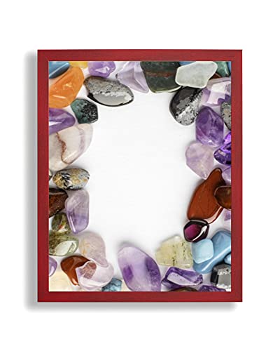 Bilderrahmen Opal N | 30x40 cm | Bordeaux Rot | klares Kunstglas | Poster Puzzle Diamond Painting Drucke von arte-tuo