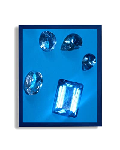 Bilderrahmen Topas N | 60x80 cm | Blau dark wiped | Kunstglas klar | Poster Puzzle Diamond Painting von arte-tuo
