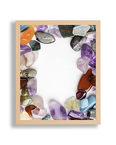 arte-tuo Bilderrahmen Opal N | 38x52 cm | Buche Dekor | klares Kunstglas | Poster Puzzle Diamond Painting Drucke von arte-tuo