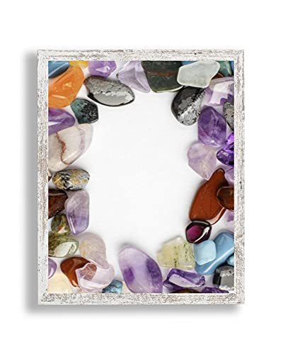 arte-tuo Bilderrahmen Opal X | 48x68 cm | Vintage Weiß | Antireflex Kunstglas | Poster Puzzle Diamond Painting Drucke von arte-tuo